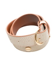 BORBONESE GRAFFITI Belt with studs sand/coconut - Belts - 3