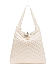 PINKO PUZZLE Stitched leather shoulder bag silk white-antique gold - Women&rsquo;s Bags - 3