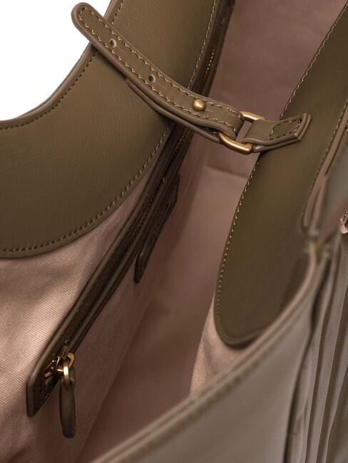 PUZZLE Stitched leather shoulder bag wren-antique gold - Women’s Bags