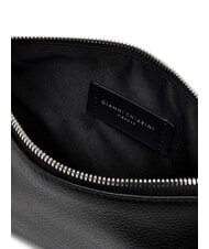 GIANNI CHIARINI HERMY Leather envelope bag with shoulder strap Black - Women’s Bags - 5