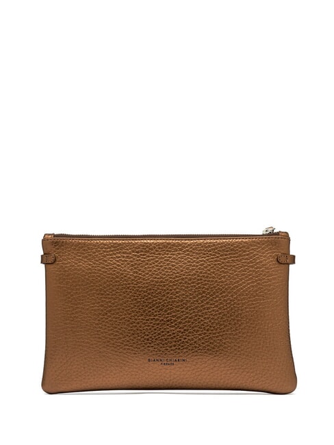 HERMY Metallic Leather Envelope Bag toasted - Women’s Bags