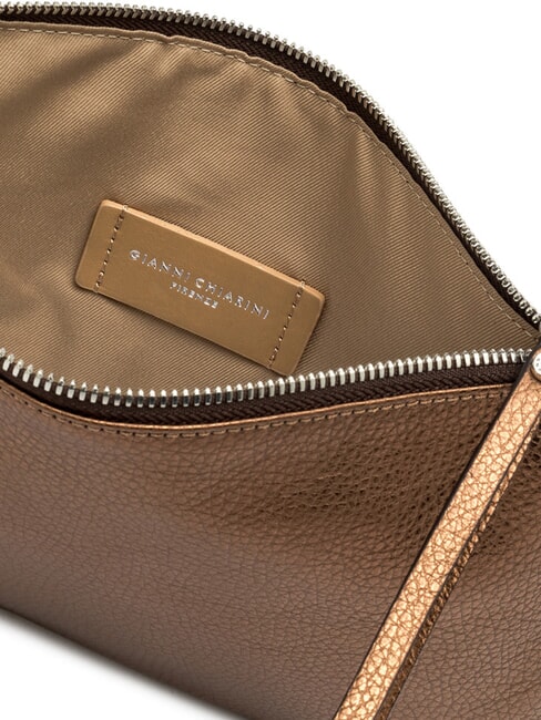 HERMY Metallic Leather Envelope Bag toasted - Women’s Bags