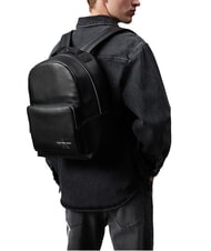 CALVIN KLEIN CKJ MONO LOGO 15" laptop backpack on black - Backpacks & School and Leisure - 4