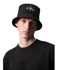 CALVIN KLEIN CKJ MONO LOGO Cotton bucket hat on black - Hats - 4