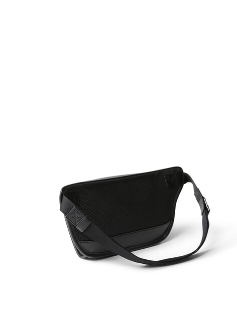 SCULPTED IMPRESSION Bum bag with pocket on black - Hip pouches