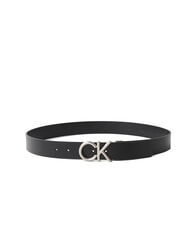 CALVIN KLEIN CK HALLMARK LOGO Lizard Print Leather Belt - Belts