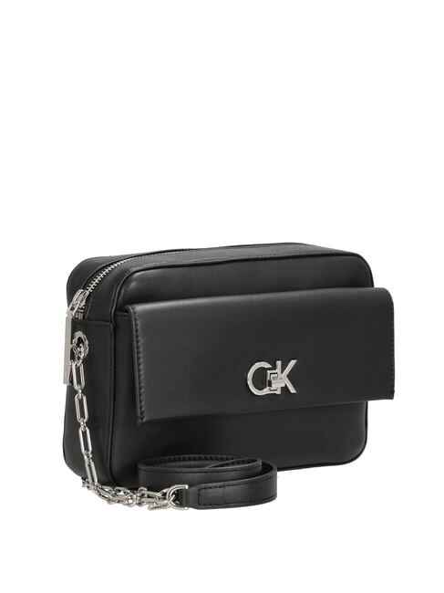 CK RE-LOCK Shoulder bag with pocket on black - Women’s Bags