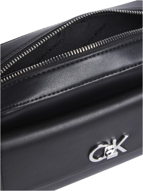 CK RE-LOCK Shoulder bag with pocket on black - Women’s Bags
