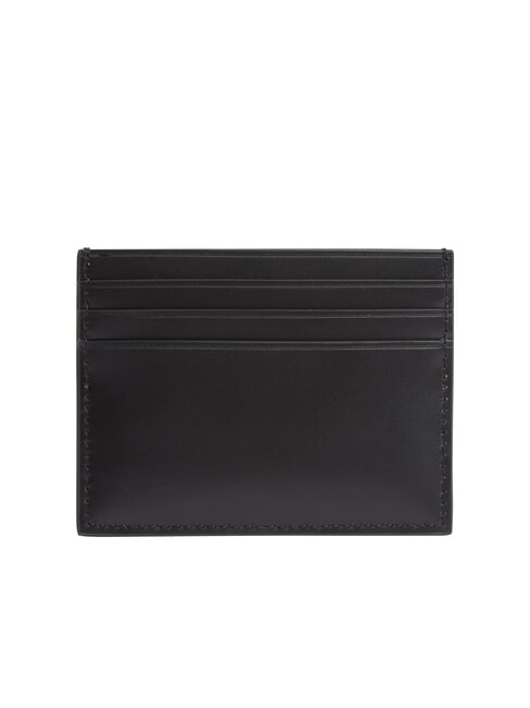 SMOOTH PU Flat card holder 6cc on black - Men’s Wallets