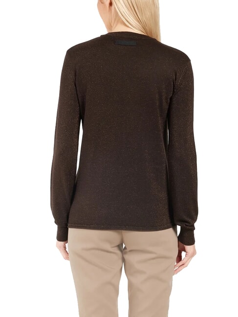 PARANA Lurex crew neck cardigan dark - Women's Sweaters