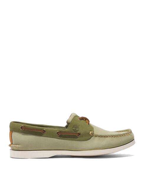 CLASSIC BOAT  Suede leather shoes light green - Men’s shoes
