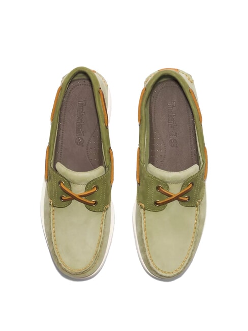 CLASSIC BOAT  Suede leather shoes light green - Men’s shoes