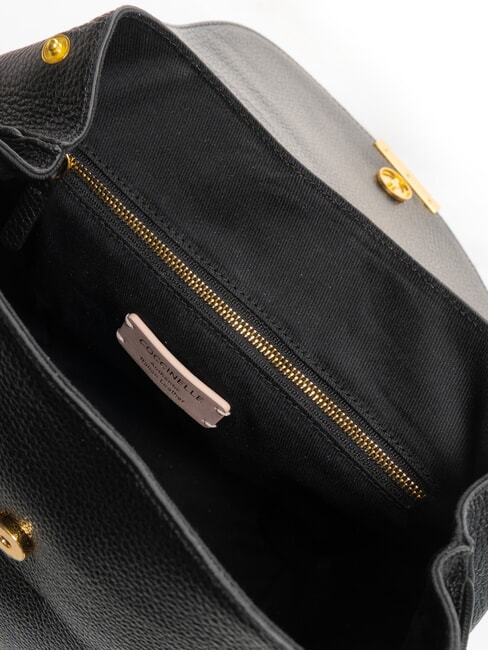 PRIMROSE Hammered leather backpack Black - Women’s Bags