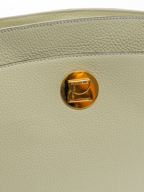 LIYA Hammered leather shoulder bag celadon green - Women’s Bags