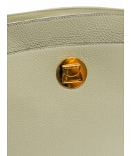 COCCINELLE LIYA Hammered leather shoulder bag celadon green - Women’s Bags - 5