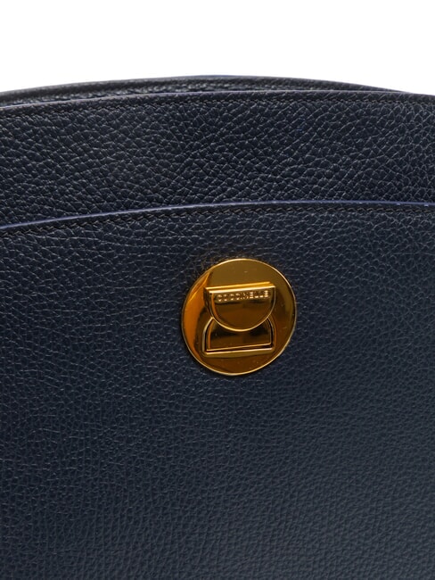 LIYA Hammered leather shoulder bag midnight blue - Women’s Bags