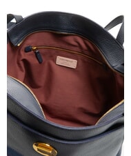 COCCINELLE LIYA Hammered leather shoulder bag midnight blue - Women’s Bags - 6