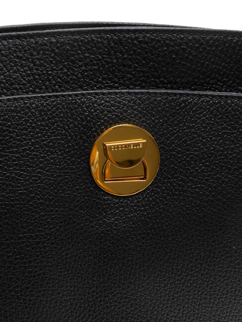 LIYA Hammered leather shoulder bag Black - Women’s Bags