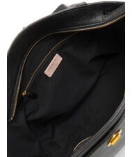 COCCINELLE LIYA Hammered leather shoulder bag Black - Women’s Bags - 6