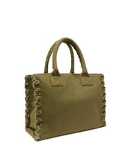 PINKO BEACH Shopping bag in recycled canvas gothic olive-antique gold - Women&rsquo;s Bags - 2