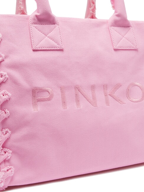 BEACH Shopping bag in recycled canvas sweet pink lilac-antique gold - Women&rsquo;s Bags