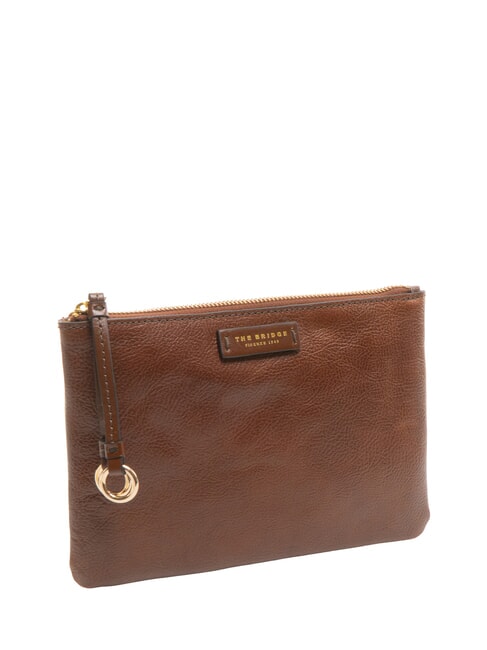 CARLOTTA  Leather clutch bag BROWN - Women’s Bags