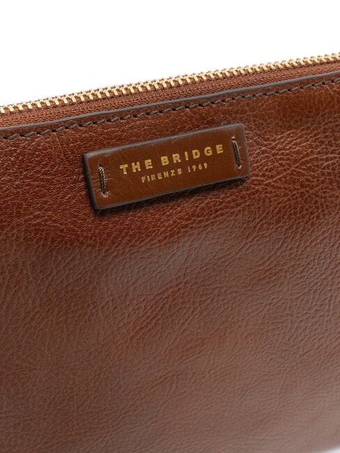 CARLOTTA  Leather clutch bag BROWN - Women’s Bags