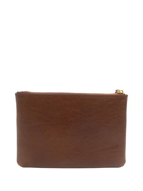 CARLOTTA  Leather clutch bag BROWN - Women’s Bags