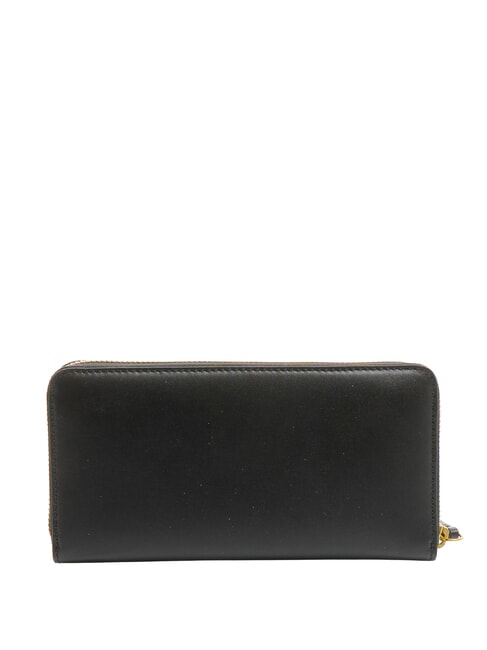 CARLOTTA Large zip around wallet Black Gold - Women’s Wallets