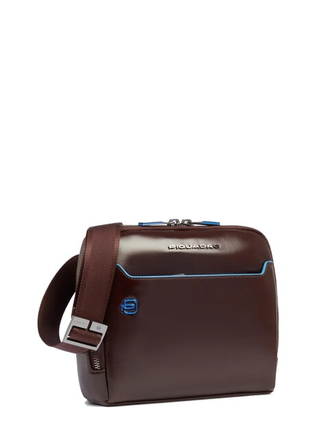 BLUE SQUARE Leather bag MAHOGANY - Over-the-shoulder Bags for Men