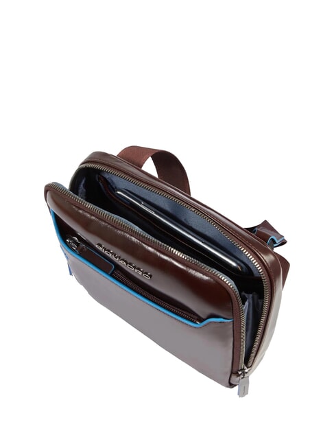 BLUE SQUARE Leather bag MAHOGANY - Over-the-shoulder Bags for Men