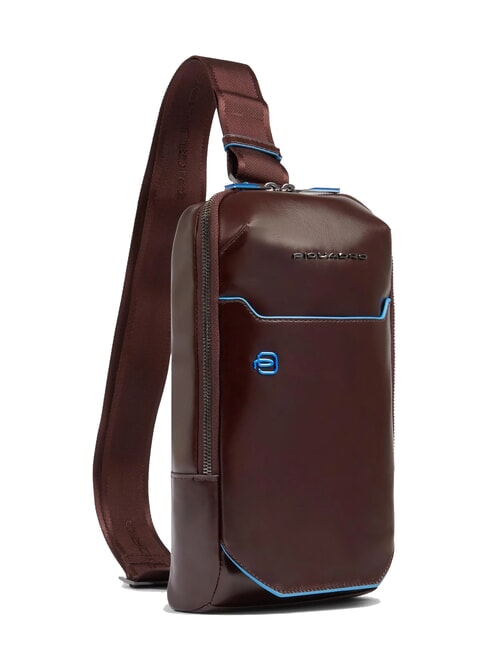 BLUE SQUARE Leather One-Shoulder Backpack Bag MAHOGANY - Over-the-shoulder Bags for Men