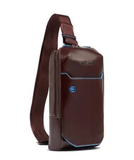 PIQUADRO BLUE SQUARE Leather One-Shoulder Backpack Bag MAHOGANY - Over-the-shoulder Bags for Men - 2