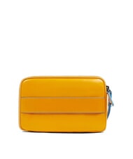 PIQUADRO BLUE SQUARE Men's leather clutch bag Yellow - Tablet holder& Organizer - 3