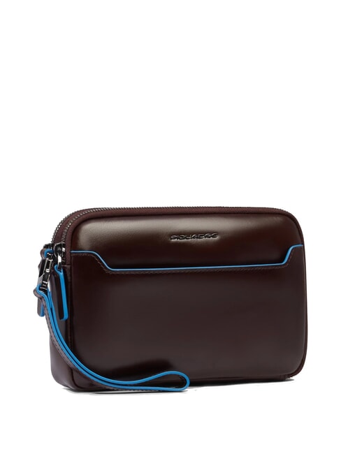 BLUE SQUARE Men's leather clutch bag MAHOGANY - Tablet holder& Organizer