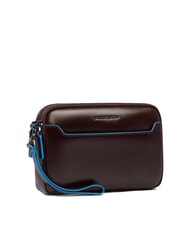 PIQUADRO BLUE SQUARE Men's leather clutch bag MAHOGANY - Tablet holder& Organizer - 2