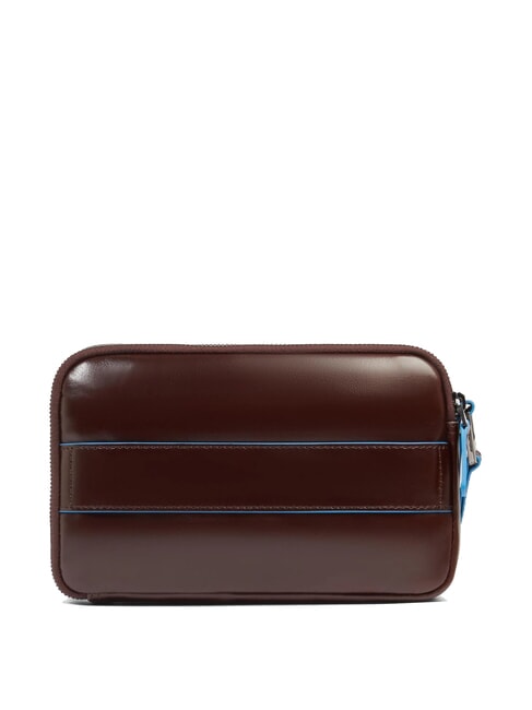BLUE SQUARE Men's leather clutch bag MAHOGANY - Tablet holder& Organizer
