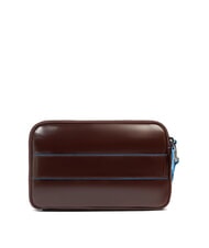 PIQUADRO BLUE SQUARE Men's leather clutch bag MAHOGANY - Tablet holder& Organizer - 3