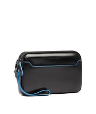 PIQUADRO BLUE SQUARE Men's leather clutch bag Black - Tablet holder& Organizer - 2