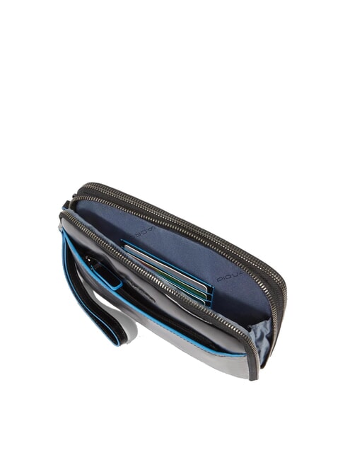 BLUE SQUARE Men's leather clutch bag Black - Tablet holder& Organizer