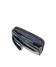 PIQUADRO BLUE SQUARE Men's leather clutch bag Black - Tablet holder& Organizer - 4