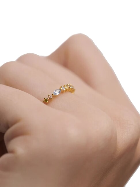 COLOR LOTUS Ring with colored stones gold - Rings