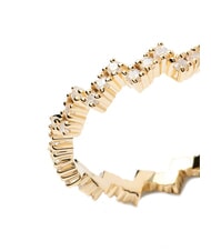 PDPAOLA THE NEW ESSENTIALS THE ZIPPER Gold plated ring with zirconia - Rings