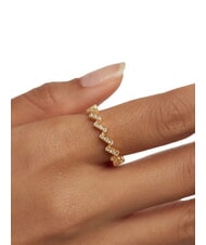 PDPAOLA THE NEW ESSENTIALS THE ZIPPER Gold plated ring with zirconia gold - Rings - 3