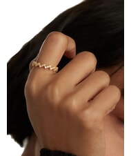 PDPAOLA THE NEW ESSENTIALS THE ZIPPER Gold plated ring with zirconia gold - Rings - 4