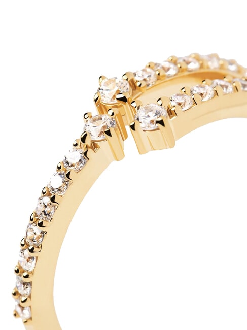 THE NEW ESSENTIALS SISI Gold Plated Zirconia Ring gold - Rings