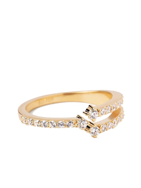 THE NEW ESSENTIALS SISI Gold Plated Zirconia Ring gold - Rings