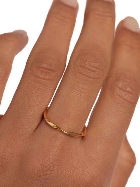 THE NEW ESSENTIALS SPIRAL Gold plated ring gold - Rings