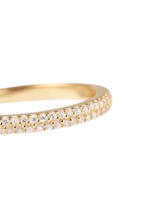 THE NEW ESSENTIALS TIARA Gold Plated Zirconia Ring gold - Rings