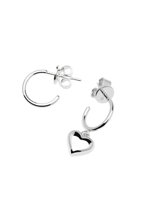 L'ABSOLU ENGRAVE ME Rhodium plated silver earrings silver - Earrings